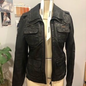 Superdry genuine leather jacket
